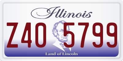 IL license plate Z405799
