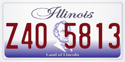 IL license plate Z405813