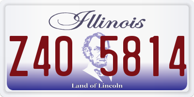 IL license plate Z405814