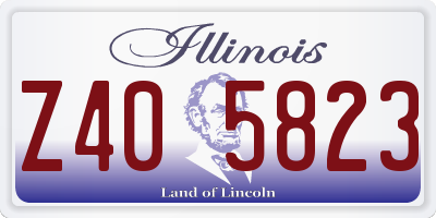 IL license plate Z405823