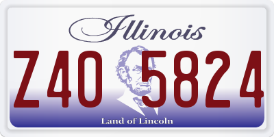 IL license plate Z405824