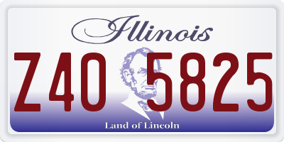 IL license plate Z405825
