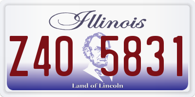 IL license plate Z405831