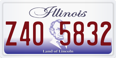 IL license plate Z405832