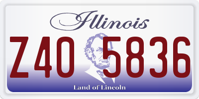 IL license plate Z405836
