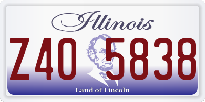 IL license plate Z405838
