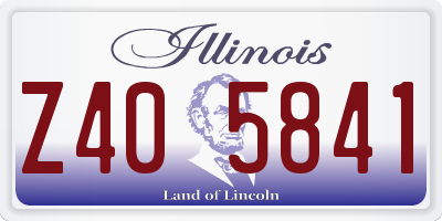 IL license plate Z405841