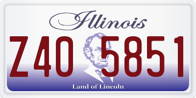 IL license plate Z405851