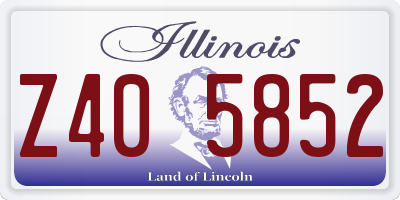 IL license plate Z405852