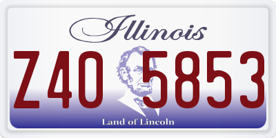 IL license plate Z405853