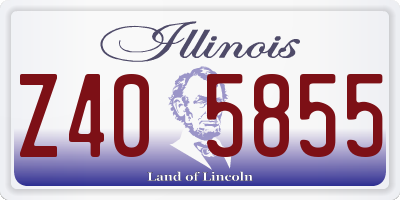 IL license plate Z405855