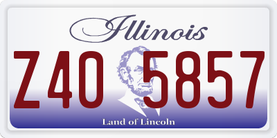 IL license plate Z405857