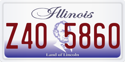 IL license plate Z405860