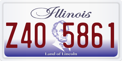 IL license plate Z405861