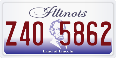 IL license plate Z405862