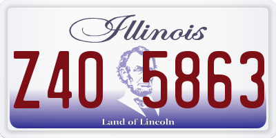 IL license plate Z405863