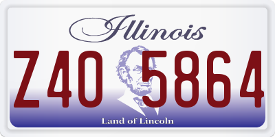 IL license plate Z405864