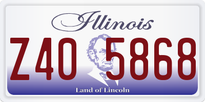IL license plate Z405868