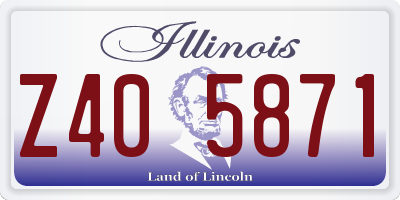 IL license plate Z405871