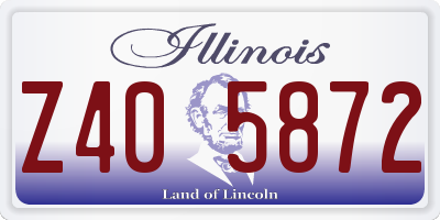 IL license plate Z405872