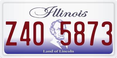 IL license plate Z405873