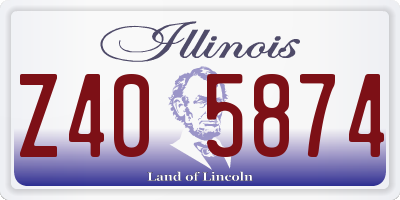 IL license plate Z405874