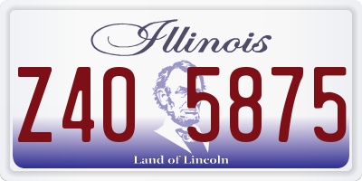 IL license plate Z405875