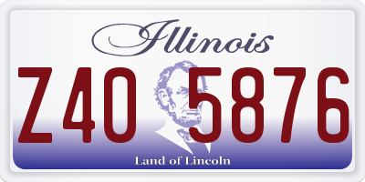 IL license plate Z405876