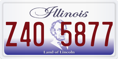 IL license plate Z405877