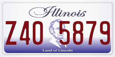 IL license plate Z405879