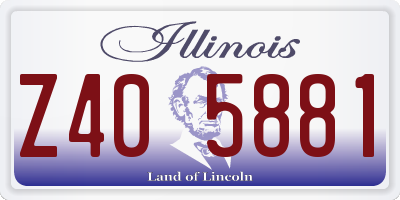 IL license plate Z405881