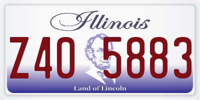 IL license plate Z405883