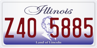 IL license plate Z405885