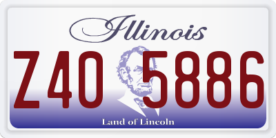 IL license plate Z405886