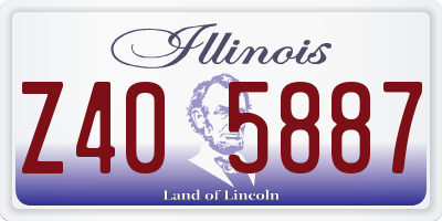 IL license plate Z405887