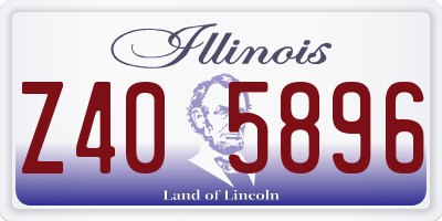 IL license plate Z405896
