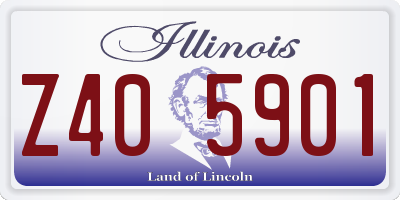 IL license plate Z405901