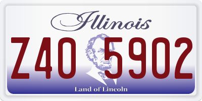 IL license plate Z405902