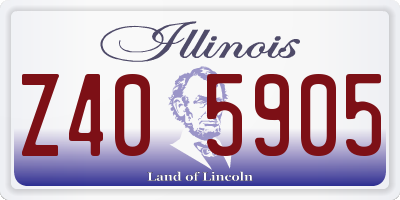 IL license plate Z405905