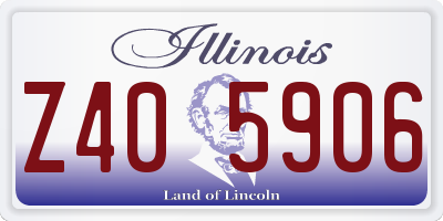 IL license plate Z405906