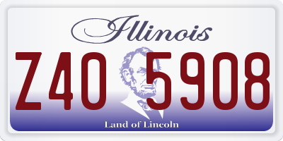 IL license plate Z405908
