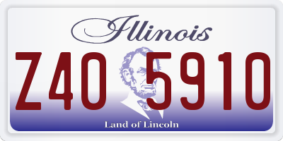 IL license plate Z405910
