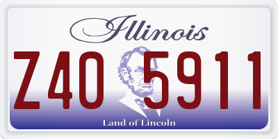 IL license plate Z405911