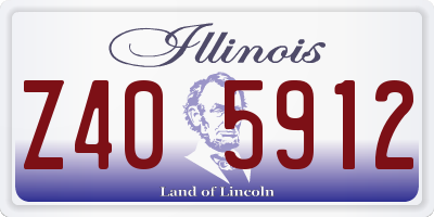IL license plate Z405912