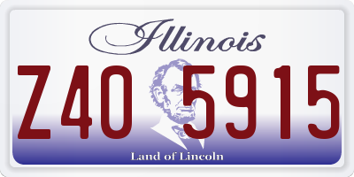 IL license plate Z405915