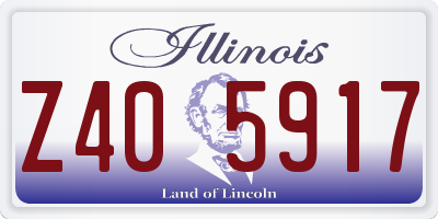 IL license plate Z405917