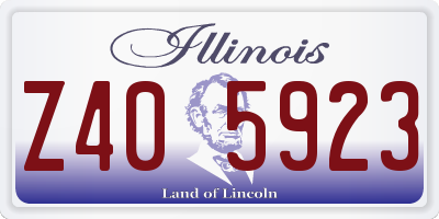 IL license plate Z405923