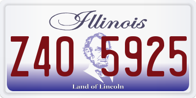 IL license plate Z405925