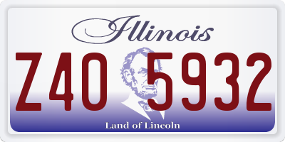 IL license plate Z405932