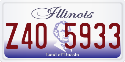 IL license plate Z405933